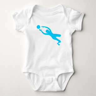 Torwart - Himmelblau Baby Strampler
