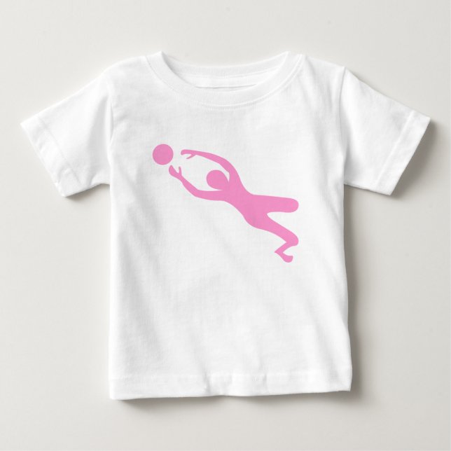Torwart - Rosa Baby T-shirt (Vorderseite)