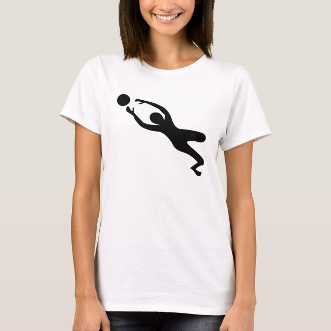Torwart - Schwarz T-Shirt (Vorderseite)
