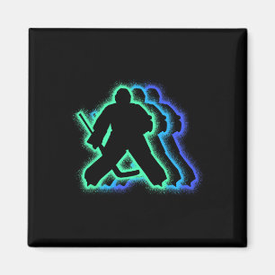 Torwart-Silhouetten Männer Jungen Eishockey Magnet