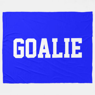 Torwart Sportlich Weißer Text Auf Hellblau Fleecedecke