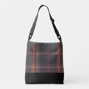 Tosackkreuz Oberkörper Tartan und Schwarz Tragetaschen Mit Langen Trägern