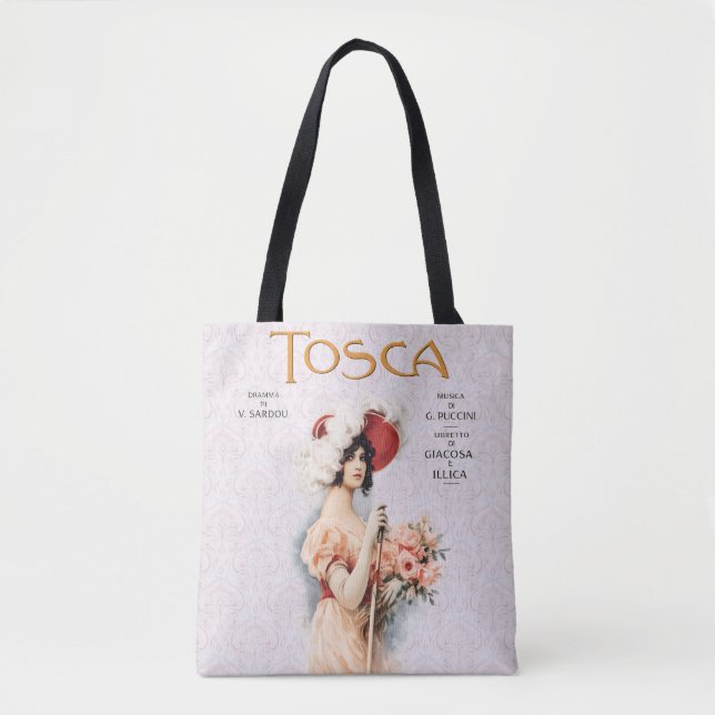 Tosca-Oper Vintage - Puccini-Operposter-Design Tasche (Vorderseite)