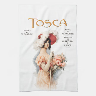 Tosca Opera Vintage - Puccini Opera Poster Design Geschirrtuch