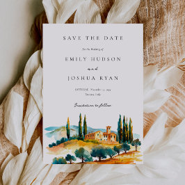 Toscana Landschaft Italienische Hochzeit Save The Date