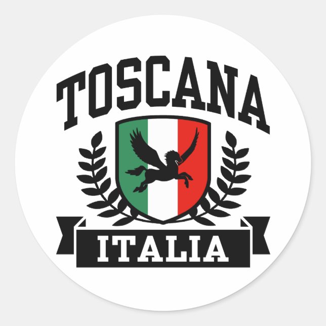 Toscana Runder Aufkleber (Vorderseite)