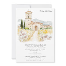 Toscane Aquarelle Italienne Enregistrer La Carte D