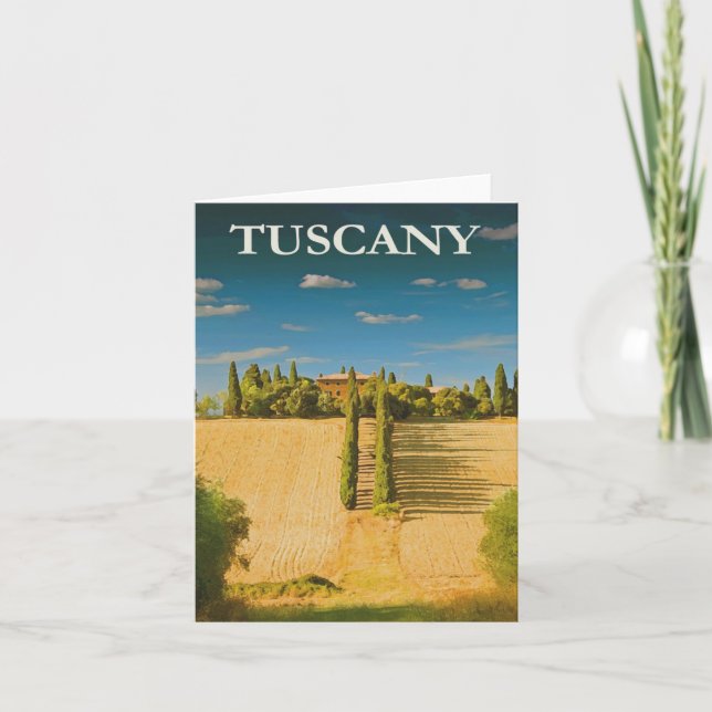 Toscane Italie Retro Poster Vintage voyage (Devant)
