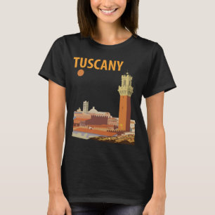 Toscane Italie Tour T-Shirt Rétro Voyage
