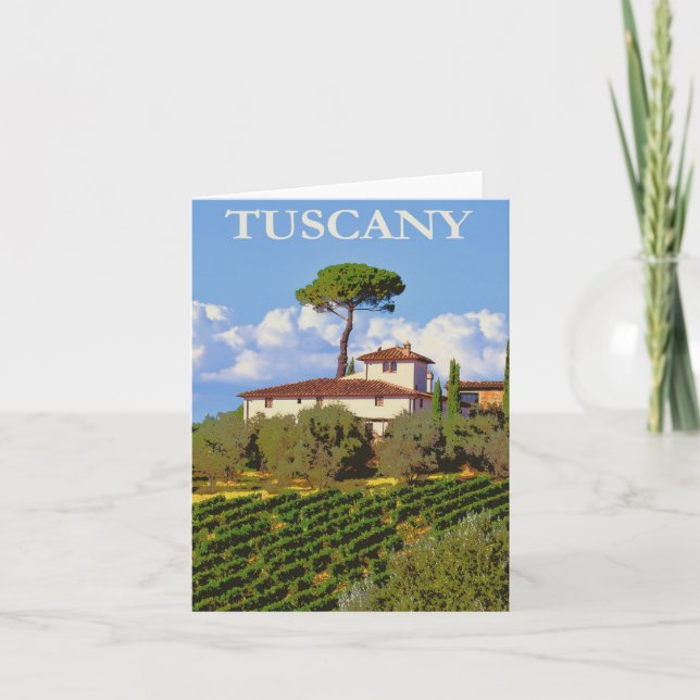 Toscane Italie Villa italienne Poster Vintage voya (Devant)