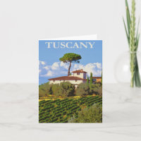 Toscane Italie Villa italienne Poster Vintage voya