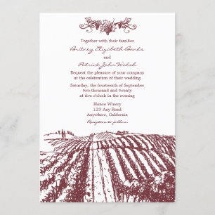 Toscane Vin Vineyard Wedding Invitations