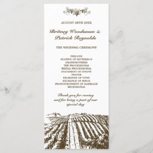 Toscane Vintage Vignoble Programmes de mariage