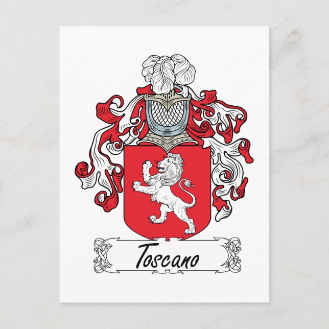 Toscano-Familienwappen Postkarte (Vorderseite)