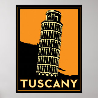 Toskana Art Deko Retro italitales Reiseplakat