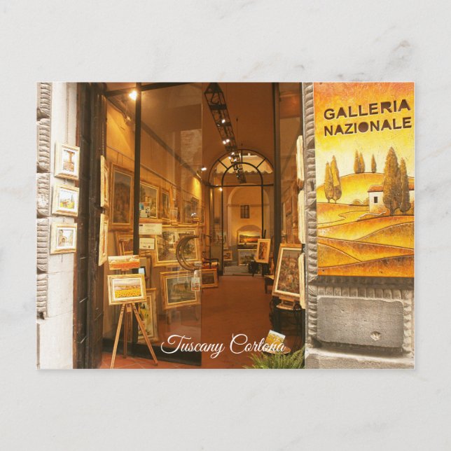 Toskana Cortona.Kunstgalerie. Postkarte (Vorderseite)
