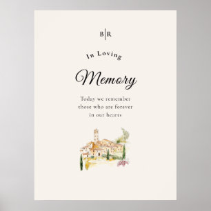 Toskana Hochzeit In Liebevoller Erinnerung Schild 