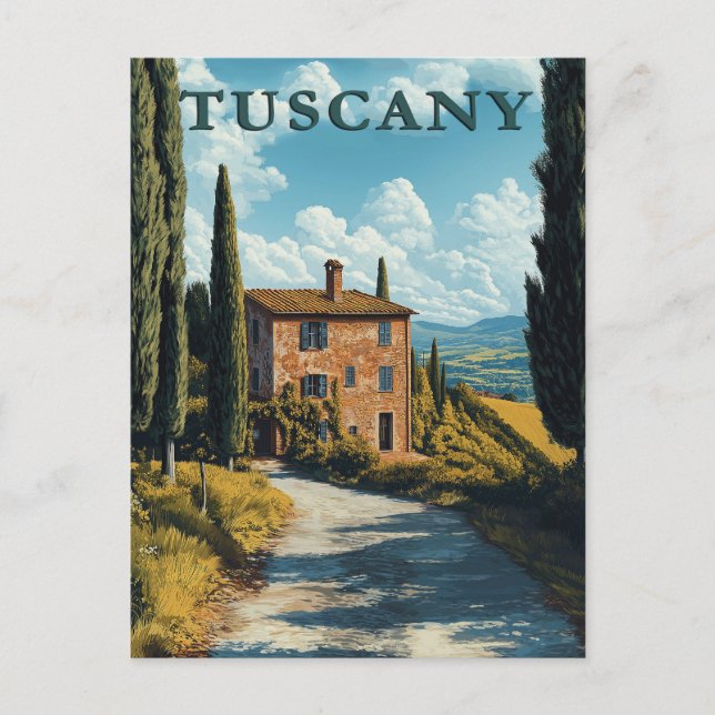 Toskana, Idyllische Landschaft Italiens Postkarte (Vorderseite)