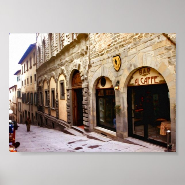 Toskana. Italien. Cortona. Poster (Vorne)