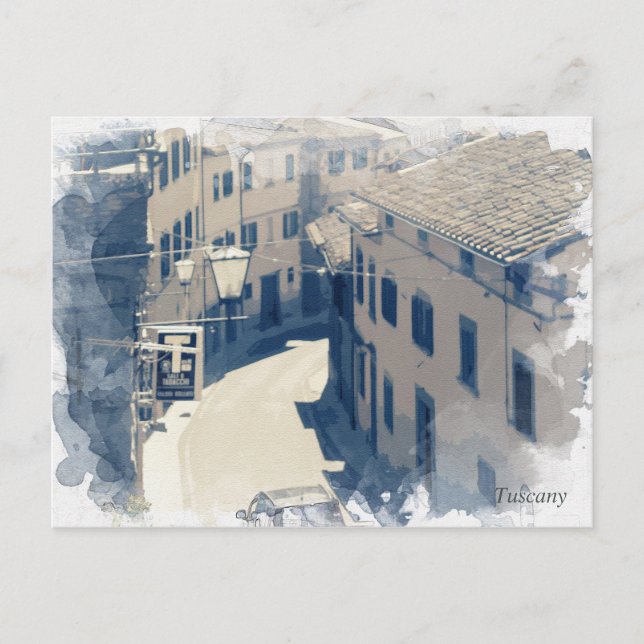 Toskana. Italien. Cortona Postkarte (Vorderseite)
