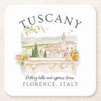 Toskana Italien - Florenz Hügel & Zypressen Bäume
