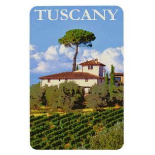 Toskana Italien Italien Villa Retro Magnet