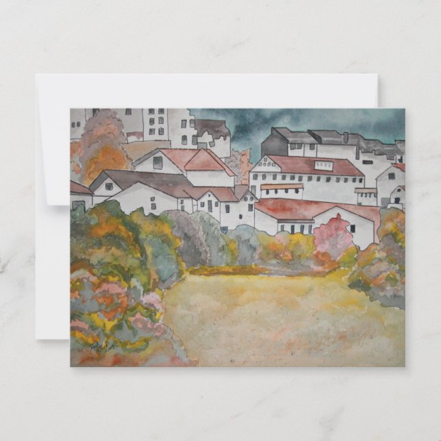 Toskana Italien Landschaft Aquarellmalerei (Vorderseite)