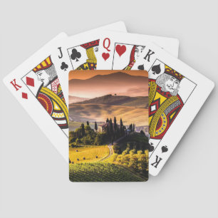 Toskana, Italien Landschaft. Spielkarten