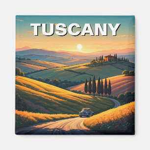 Toskana Italien Landschaft Sunset Magnet