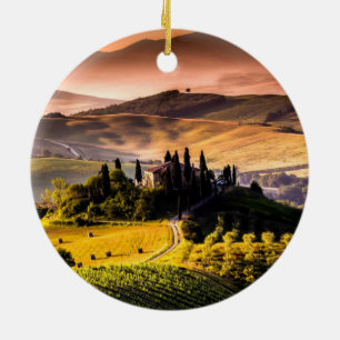 Toskana, Italien Landschaftsbild Keramik Ornament