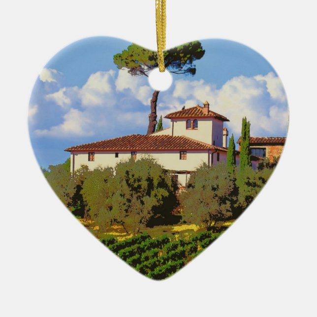 Toskana Italien Poster Keramik Ornament (Vorne)