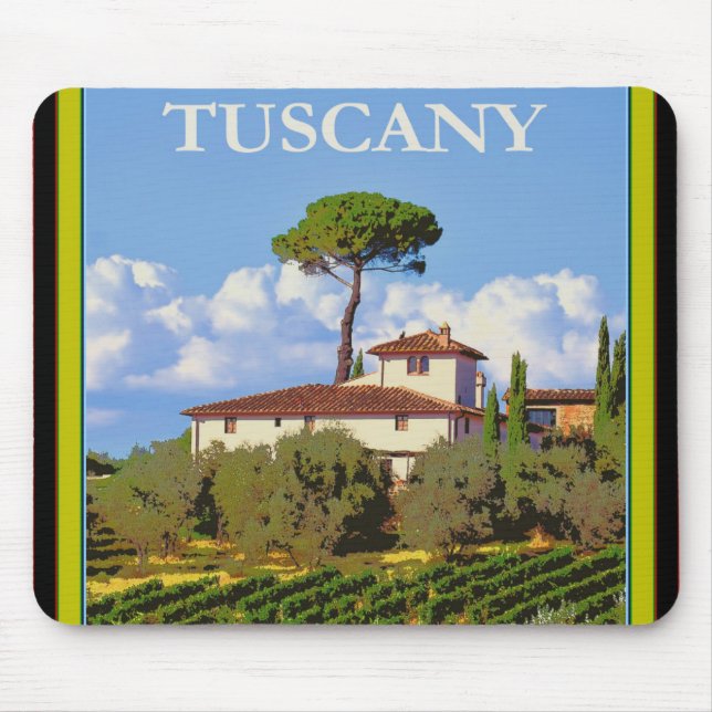 Toskana Italien Poster Mousepad (Vorne)
