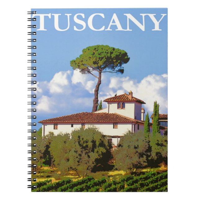 Toskana Italien Poster Notizblock (Vorderseite)
