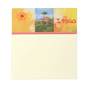 Toskana Italien Poster Notizblock