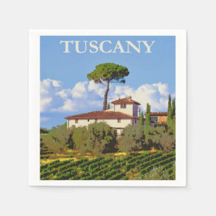 Toskana Italien Poster Papiertuch Serviette