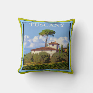 Toskana Italien Poster Throw Kissen