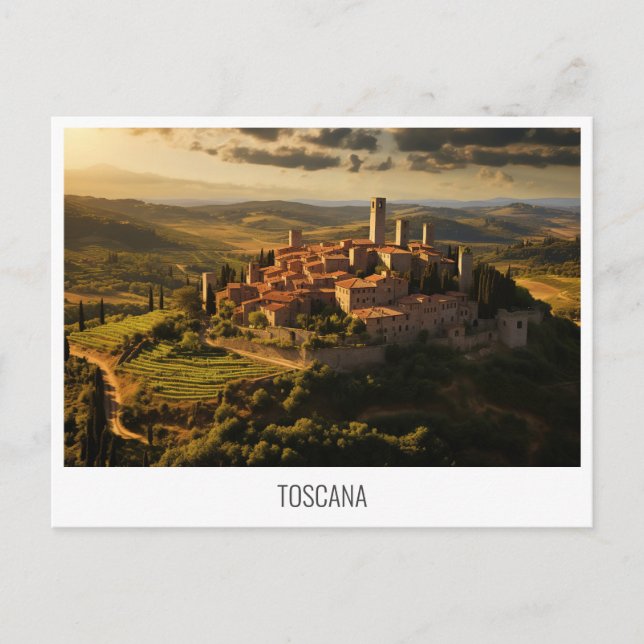 Toskana, Italien, Postkarte (Vorderseite)