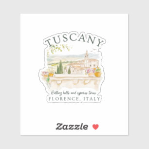 Toskana Italien Reise Florenz Aufkleber