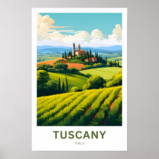 Toskana Italien Reisen Print Poster (Vorne)