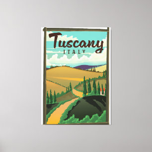 Toskana Italien Reiseplakat Leinwanddruck