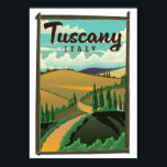 Toskana Italien Reiseplakat Poster<br><div class="desc">Toskana Italien Reiseplakat in einem schönen Retro-Stift.</div>