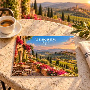 Toskana Italien Sonnenuntergang Weinberg Landschaf Postkarte