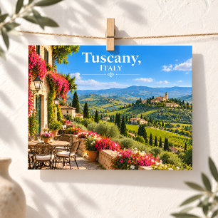 Toskana Italien Sonniges Weinberg-Land Postkarte
