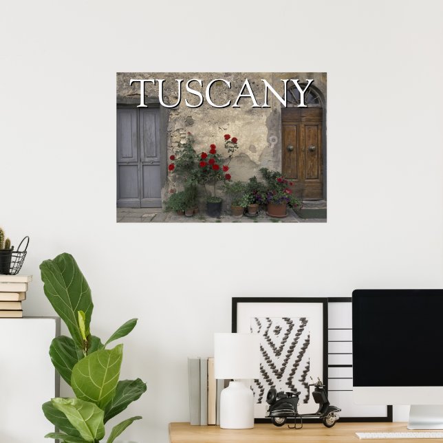 Toskana, Italien | Toskanische Türe Poster (Heimbüro)