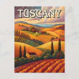 Toskana Italien Vintage Reise Postkarte
