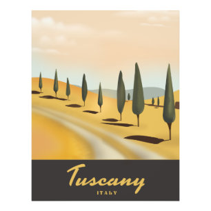 Toskana Italien Vintages Reiseplakat Fotodruck