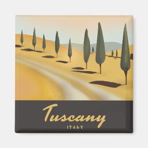 Toskana Italien Vintages Reiseplakat Magnet