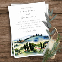 Toskana Italien Wasserfarbenwelt Hochzeit