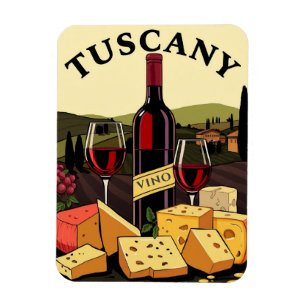 Toskana Italien Wein und Käse Kulturelle Sehenswür Magnet