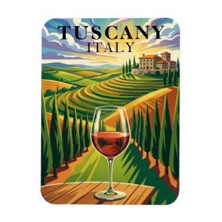 Toskana Italien Weinberg Sonnenuntergang Reise Ill Magnet